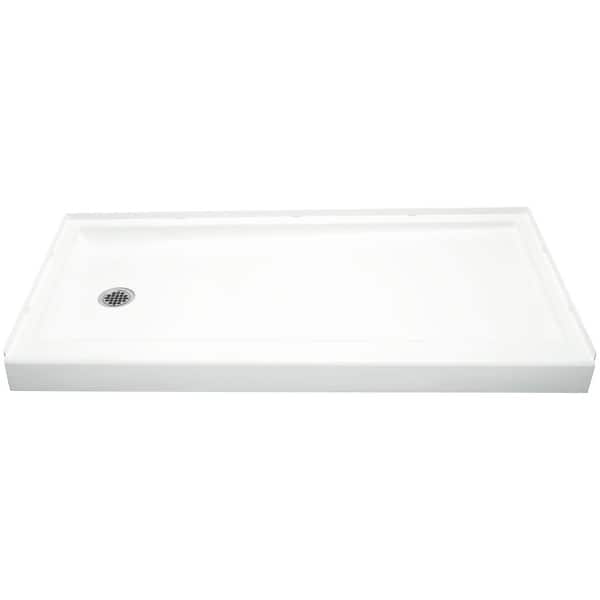 slide 2 of 5, Sterling 72171110 Ensemble 60" x 30" x 5" Vikrell Shower Pan with White