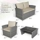 preview thumbnail 5 of 21, Costway 4PCS Patio Rattan Furniture Set Sofa Table Storage Shelf