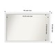 preview thumbnail 125 of 190, Wall Mirror Choose Your Custom Size - Extra Large, Blanco White Wood Outer Size: 46 x 30 in