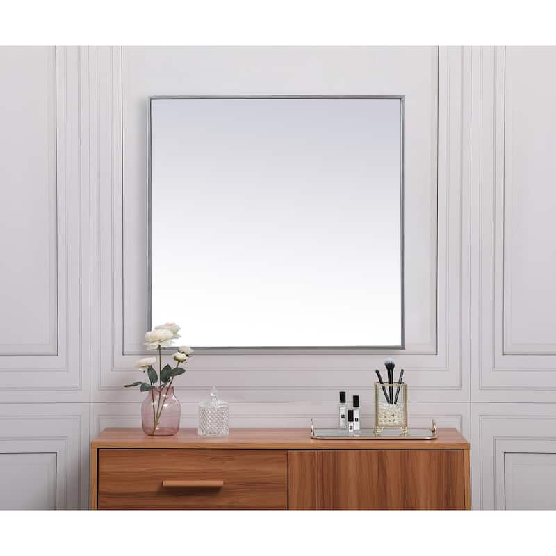Indigo Home Metal Frame Square Mirror 30 inch