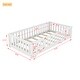 preview thumbnail 20 of 23, Twin Size Kids Floor Bed with Guardrails and Door