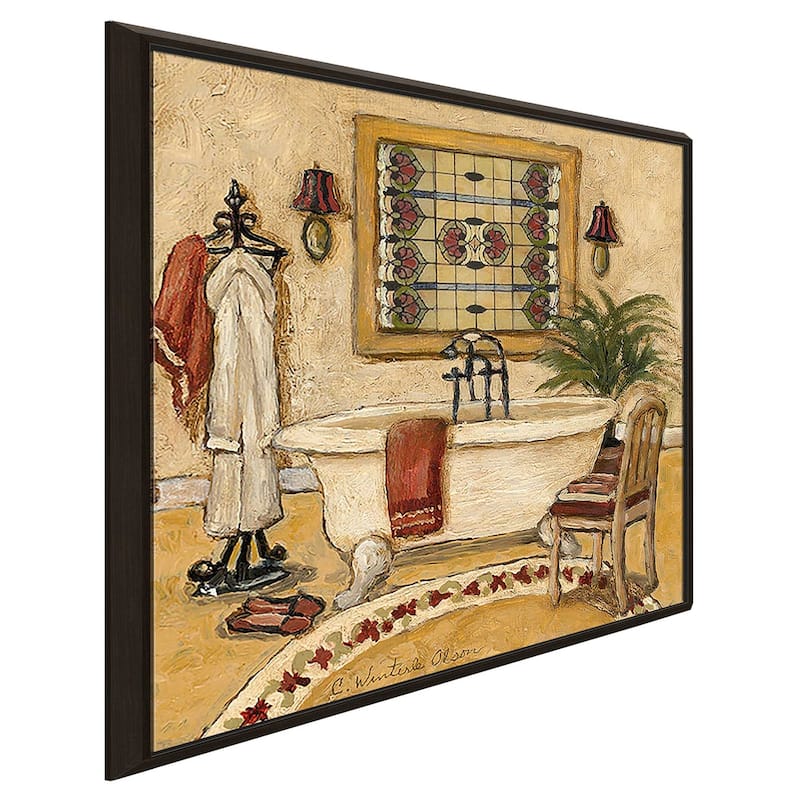 "Art Deco Bath II" Print on Floating Canvas