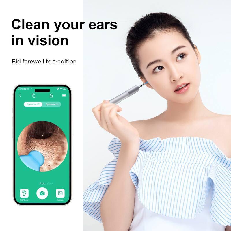 Scalable Ear Endoscope, Endoscope Camera with APP, Wifi connection - Black