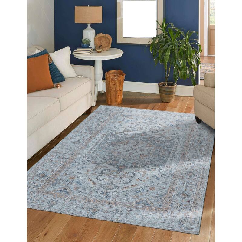 Ivory Hand-Woven Wool Oriental Design Rug by EORC | Elegant