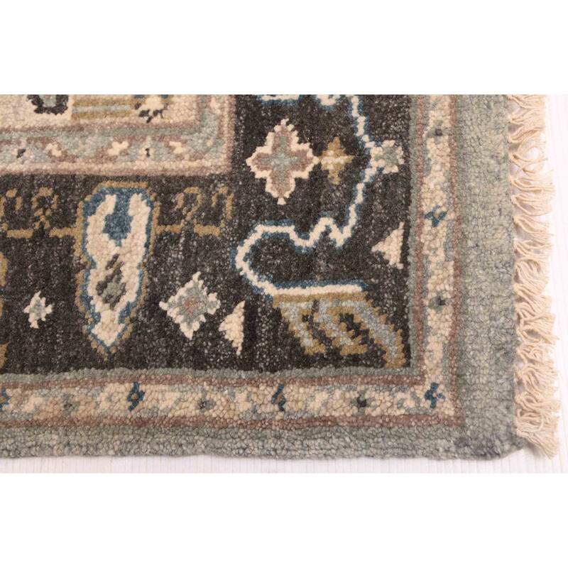 ECARPETGALLERY Hand-knotted Finest Agra Jaipur Grey Wool Rug - 5'6 x 8'5