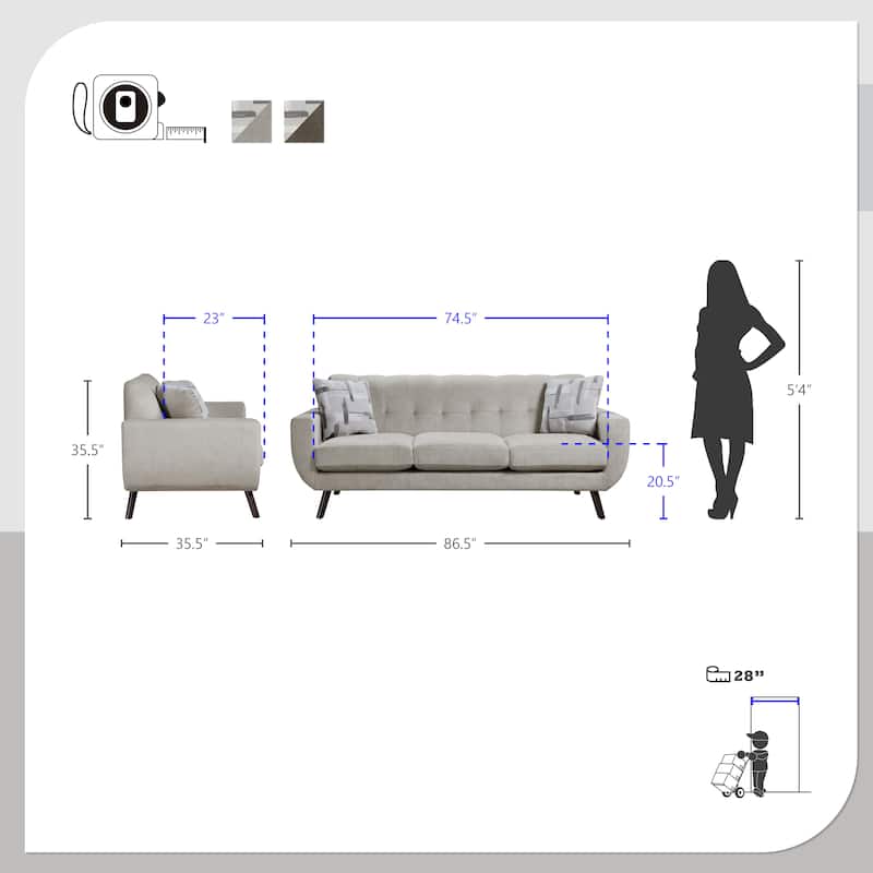 Celosia Microfiber Living Room Sofa