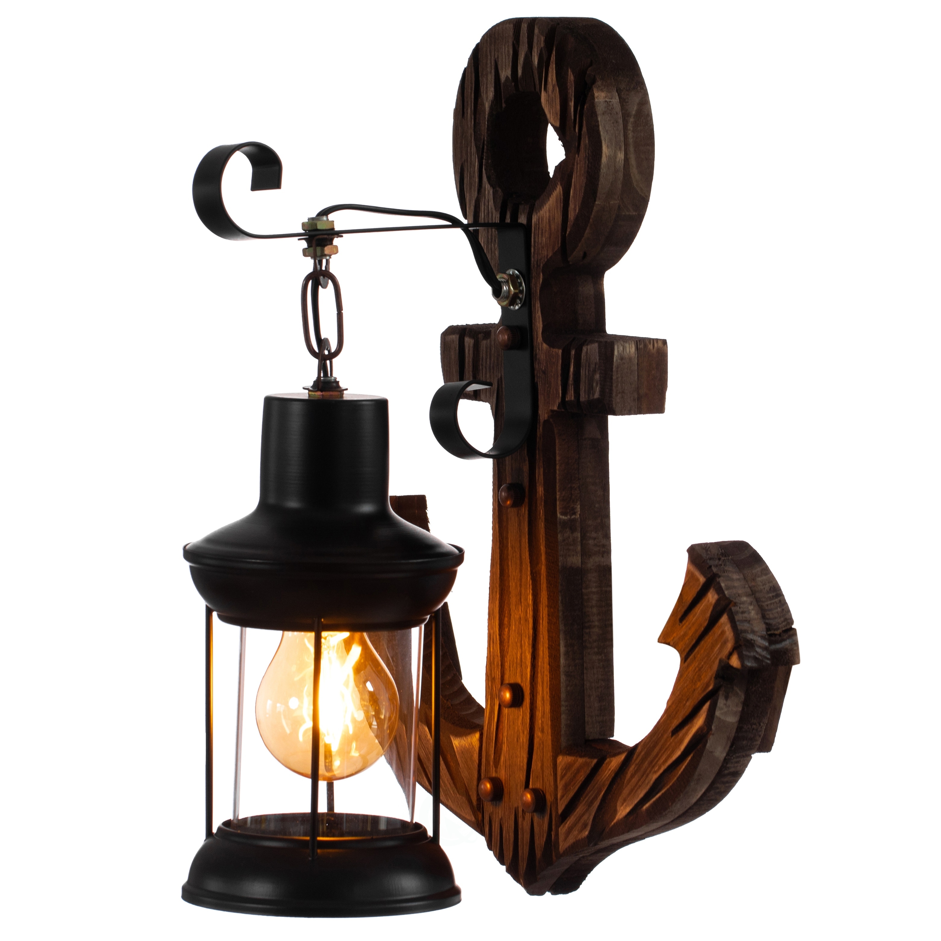 Wooden top sconce lighting