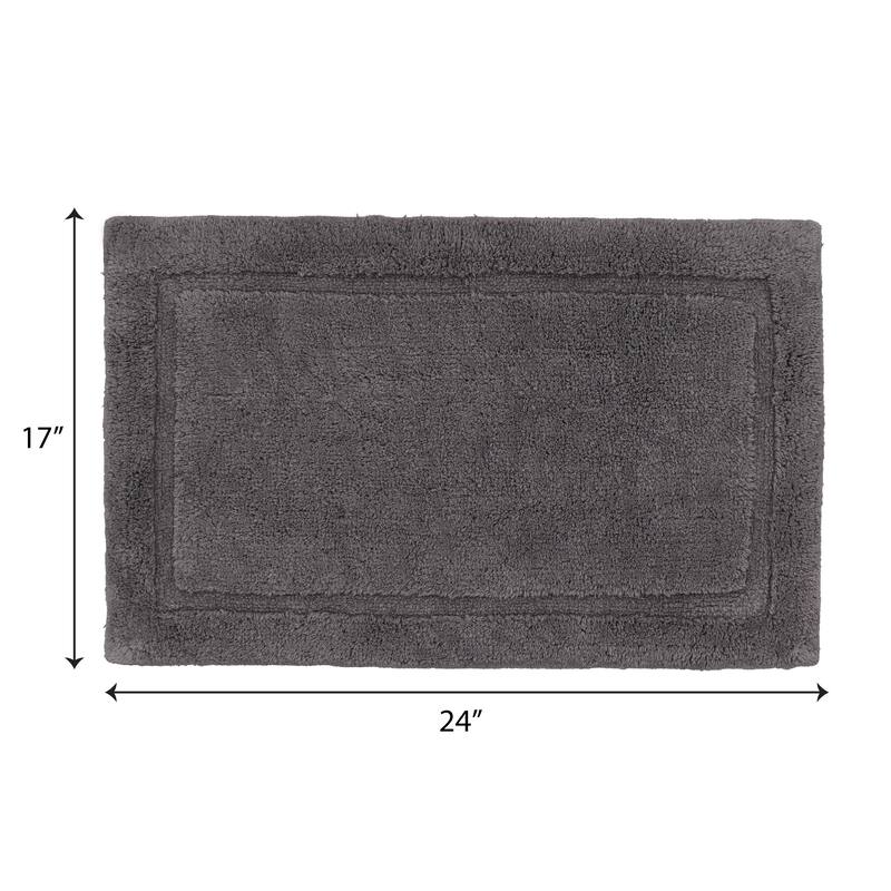 Lydia Border Plush Bath Mat