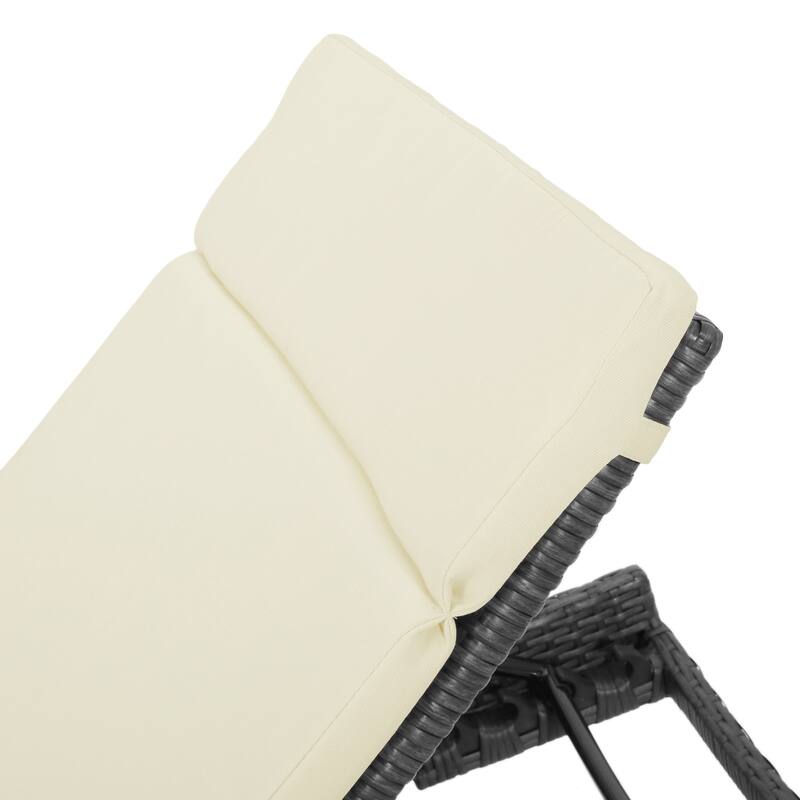 Salem Outdoor Wicker Lounge with Water Resistant Cushion (Set of 2) by Christopher Knight Home