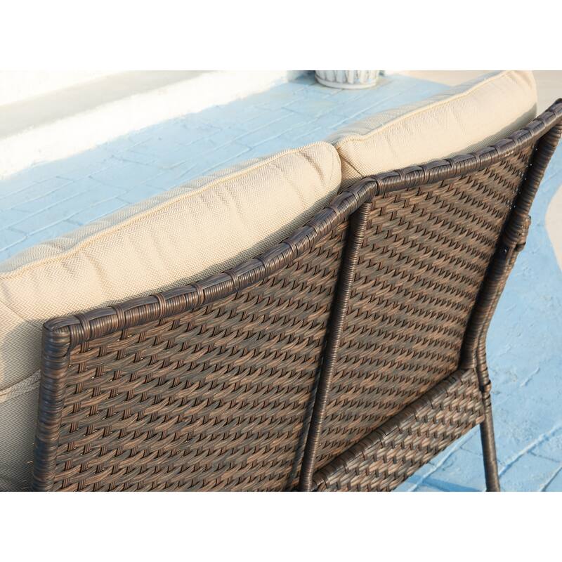 Pocassy 4-Piece Patio Wicker Sofa Set with Cushions
