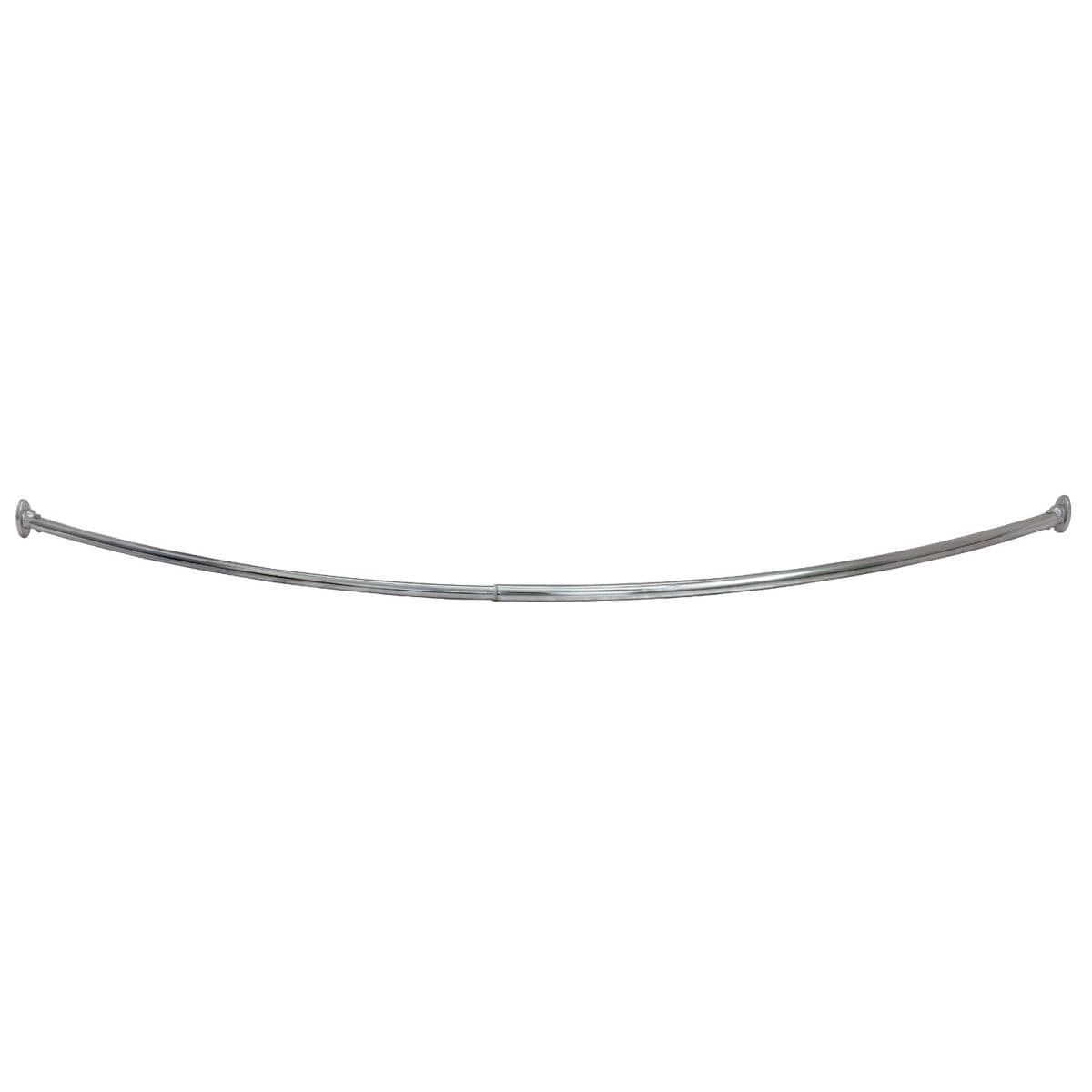Curved Shower Rod Satin Nickel, 44 in to 63 in
