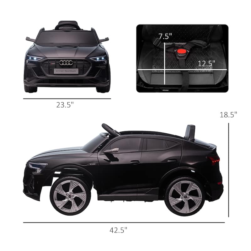 Aosom 12V Kids Electric Ride On Audi Sports Car, Battery Powered Toy