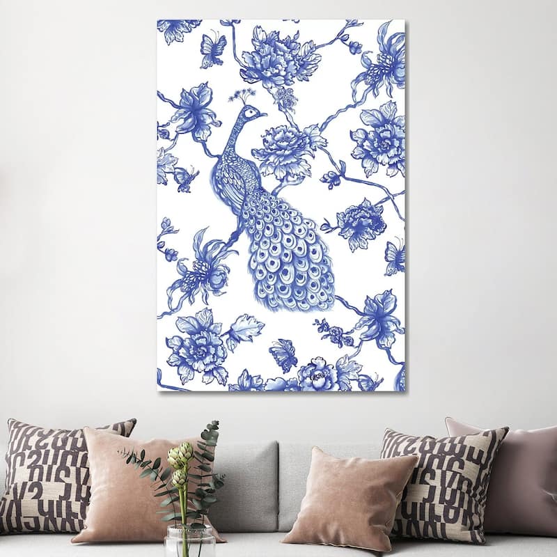 iCanvas "Chinoiserie Peacock" by Jacqueline Maldonado Canvas Print