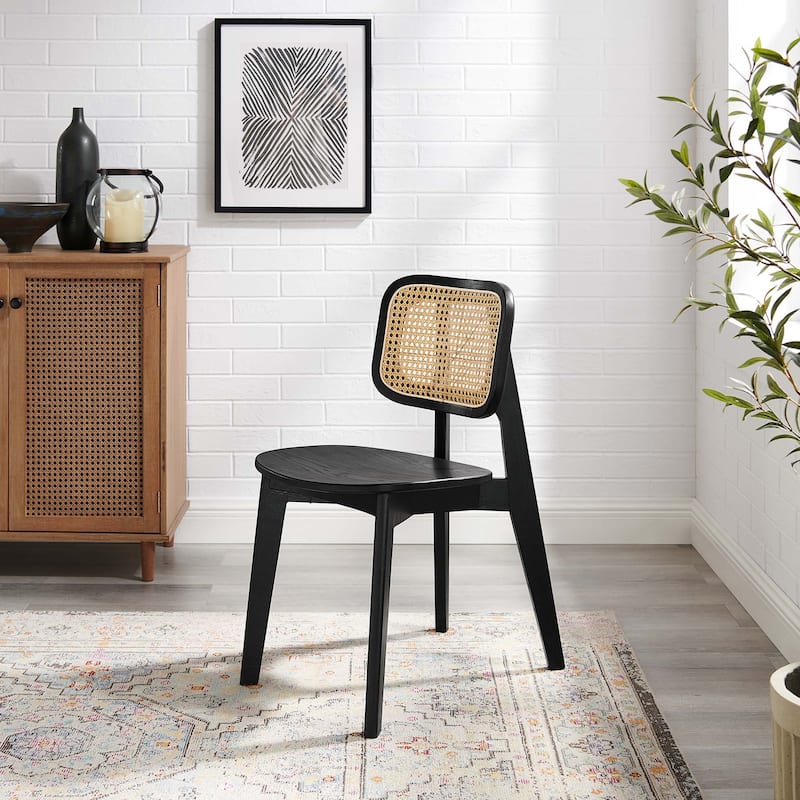 Habitat Wood Dining Side Chair - Black