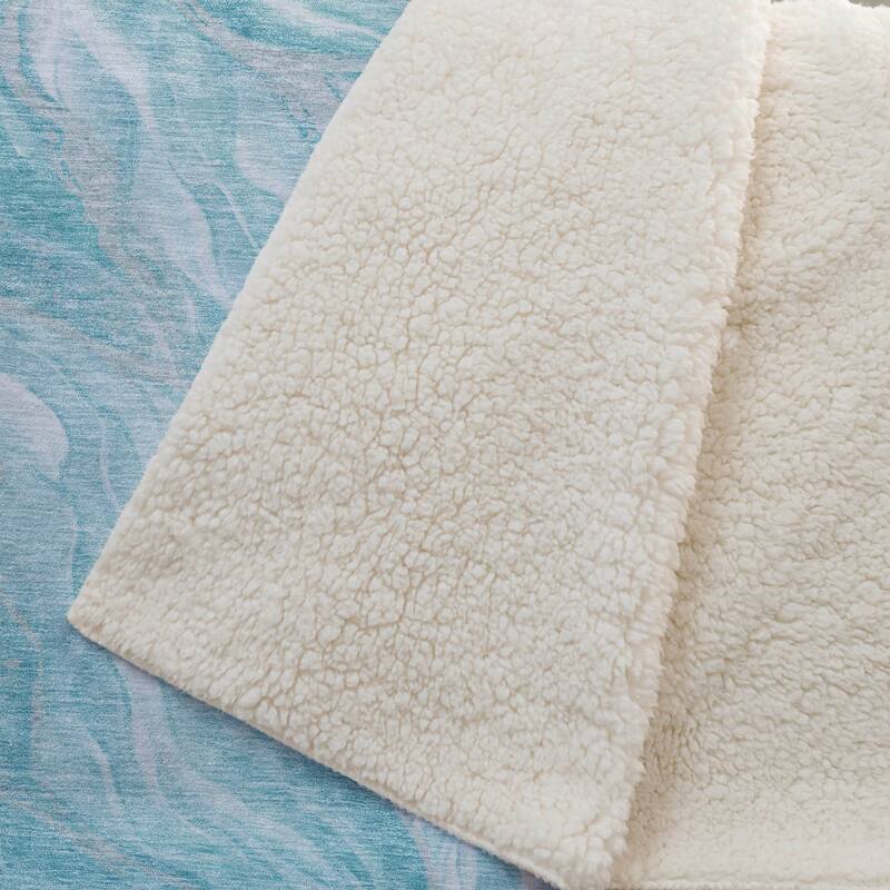 Premium Machine Washable Abstract Modern Sherpa Throw Blanket