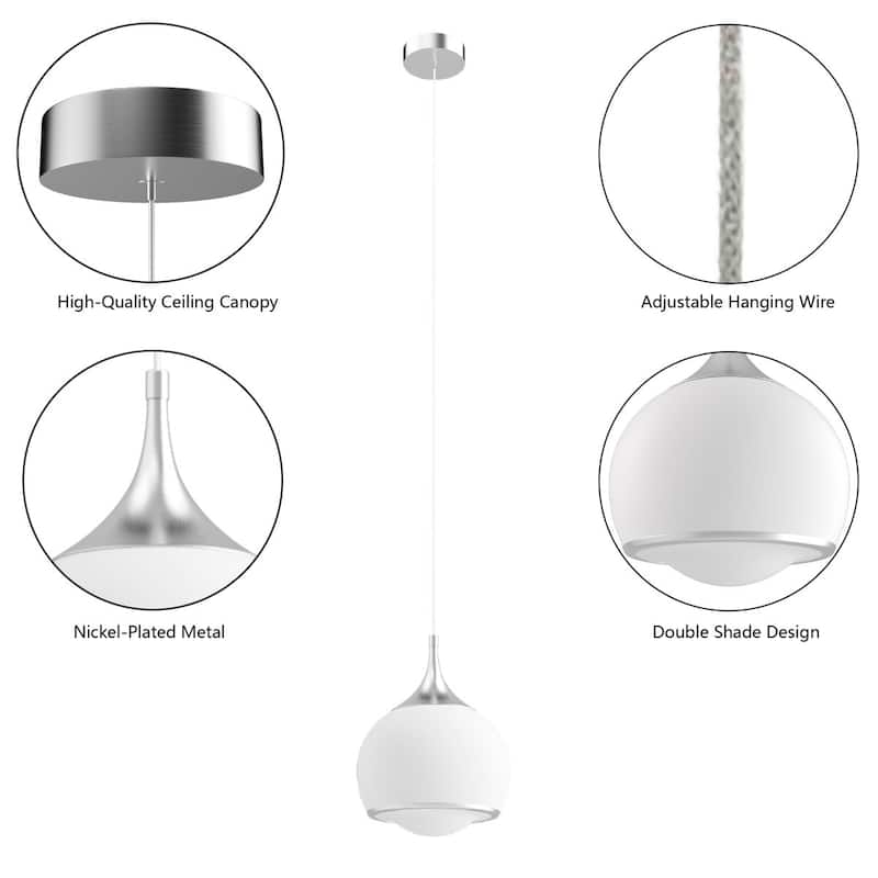 Maxax 1-Light Dimmable Integrated LED Pendant