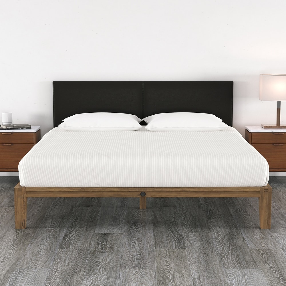 Jaxx Panelist Modern Padded Headboard in Premuim Vegan Leather - Set of 2 Wall Mounted Panels