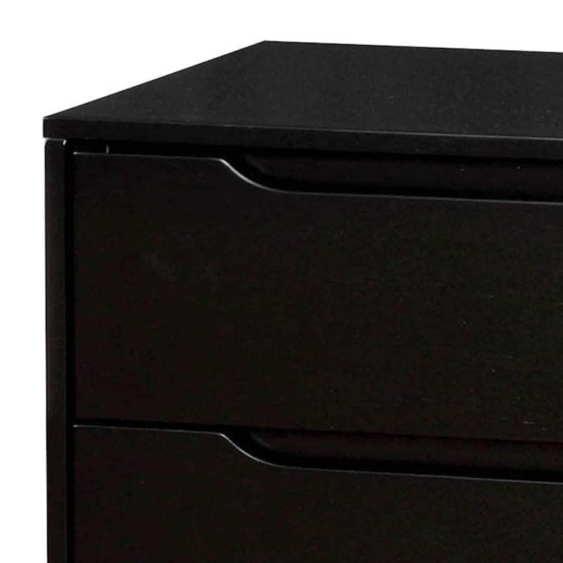 Lennart Mid-Century Modern Nightstand, Black