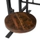 preview thumbnail 28 of 37, Brown Teak Wood Dining Table with Two, Four or Eight Attached Seats