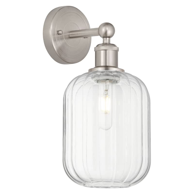 Innovations Lighting 616-1W-14-7 Preston Sconce Preston 14" Tall Wall - Brushed Satin Nickel / Clear