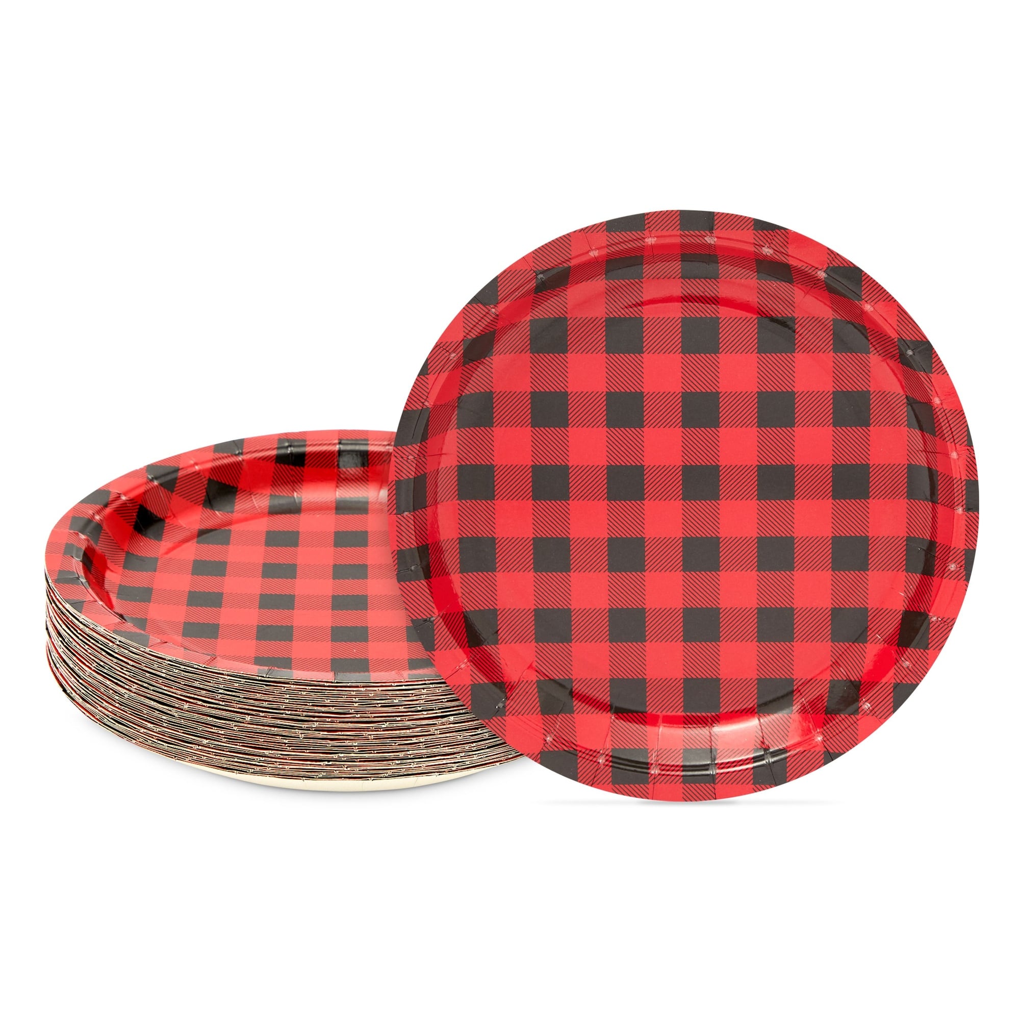 Plaid paper bowls top