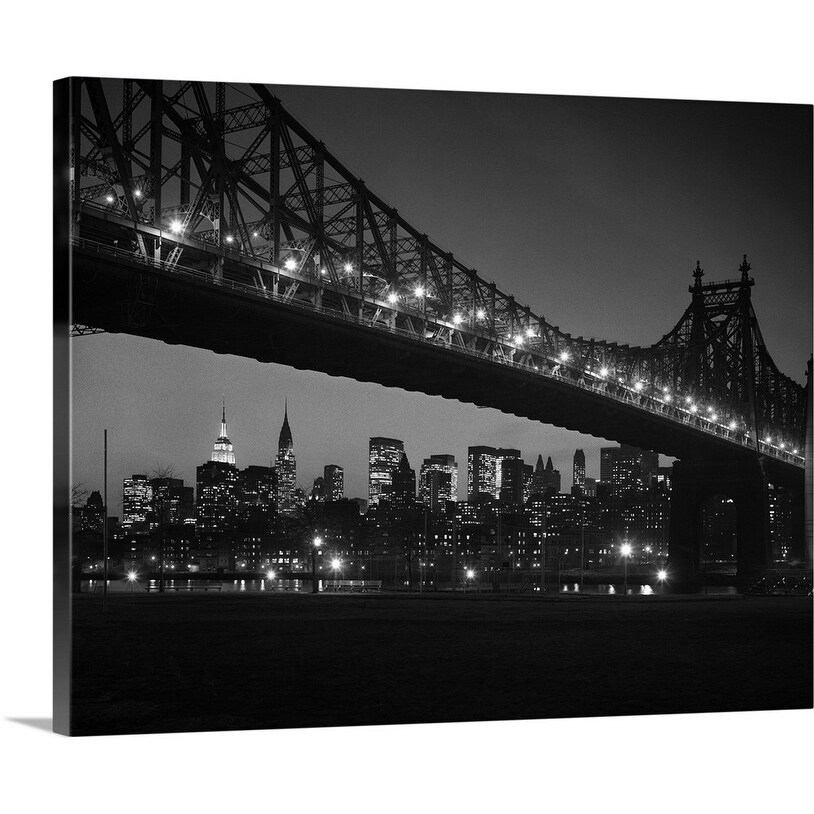 Shop 1960 S Queensboro Bridge And Manhattan Skyline At Night New