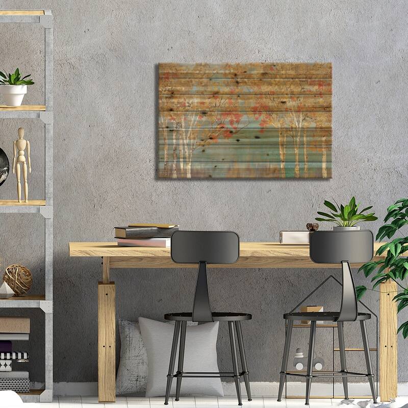 First Moment I Print On Wood by Allison Pearce - Multi-Color