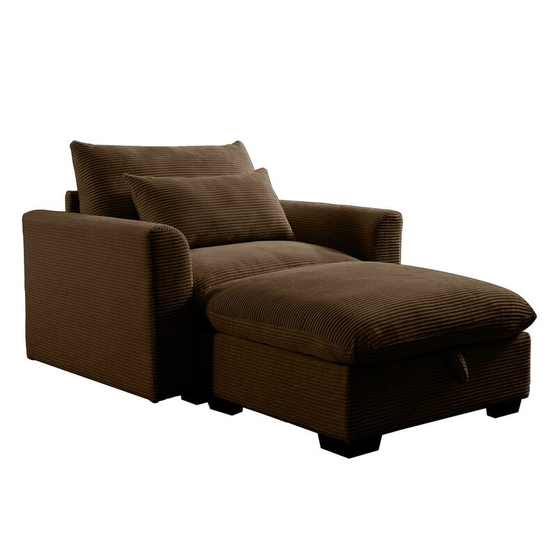 Ergonomic Flexible Combination Single Sofa Set w/Waist Pillow