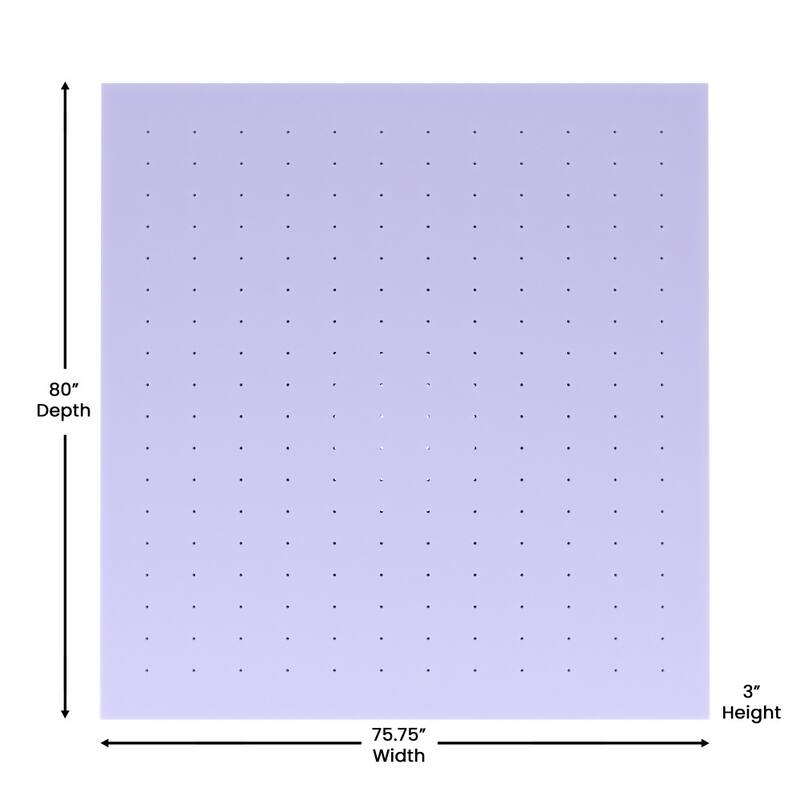 Lavender Infused Memory Foam Mattress Topper with Ventilated Design - Purple