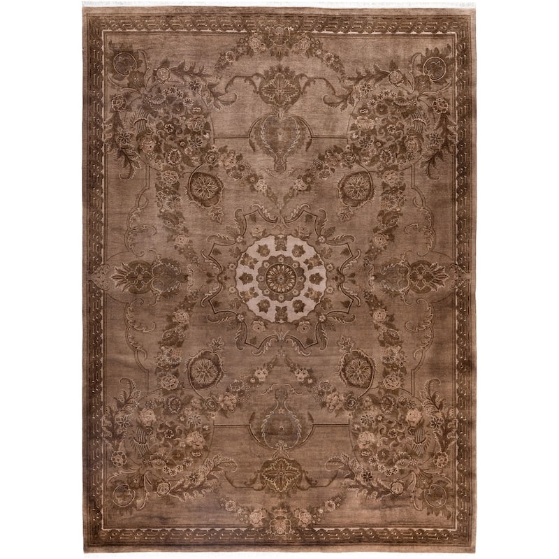 Overdyed One-of-a-Kind Hand-Knotted Area Rug - Beige - 8' 2" x 11' 4"