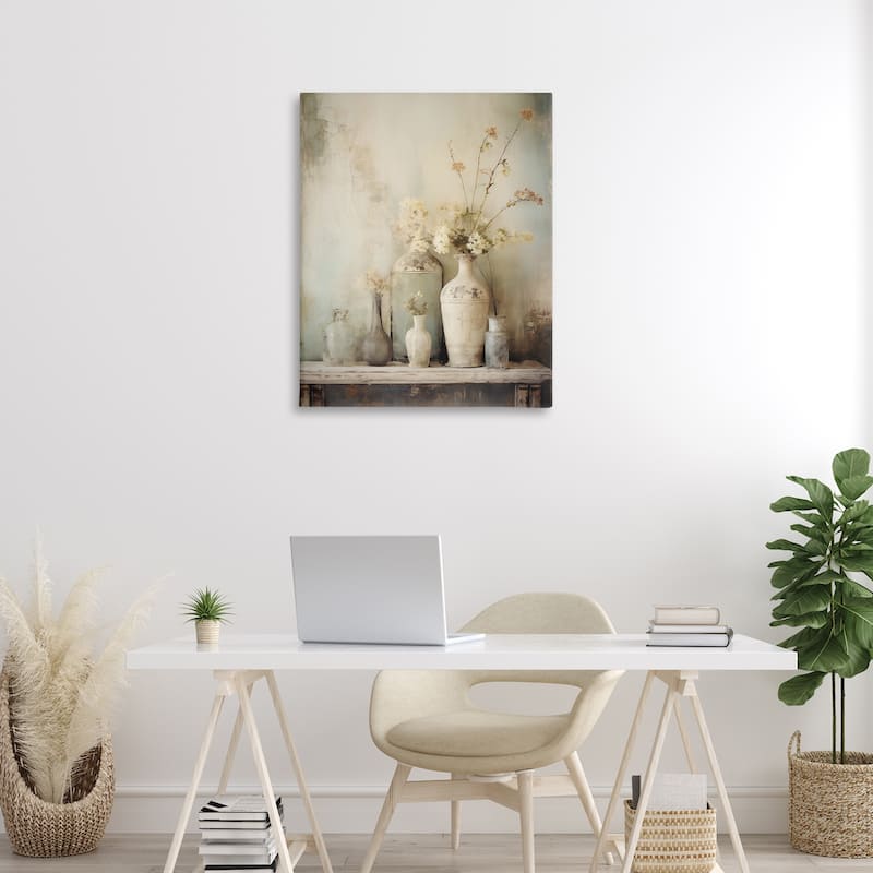 Stupell Faded Floral Beauty Still Life Canvas Wall Art Design By Arlington Prints