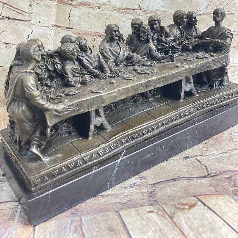 The Last Supper - Bronze Sculpture - Jesus Christ Religious Christian Decor