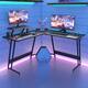 L-Shaped Gaming Desk Computer Corner Desk Office Writing Desk