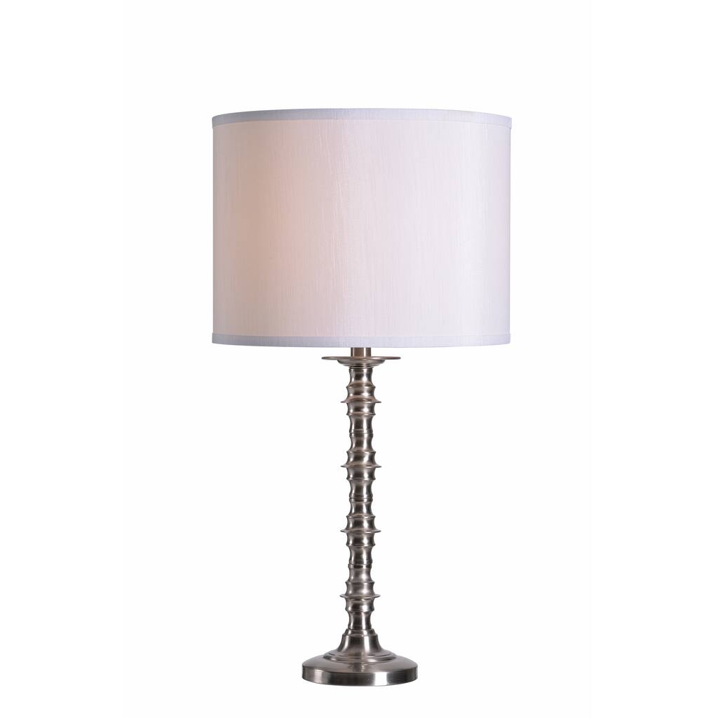 Stella 27.25" Brushed Steel Table Lamp