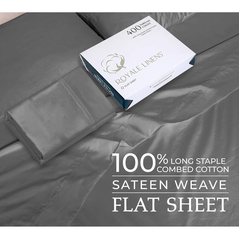 Royale linen 400 Thread Count Cotton Flat Sheet