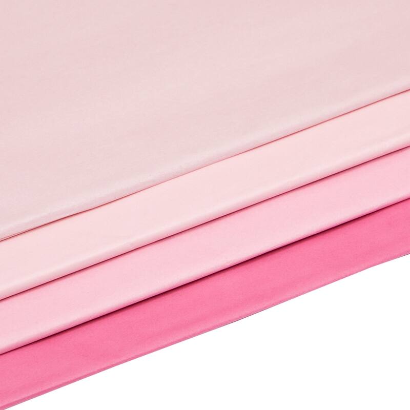 Blue Panda 160 Sheets Assorted Pink Tissue Paper Bulk for Gift Wrapping Bags, 15 x 20 Inch