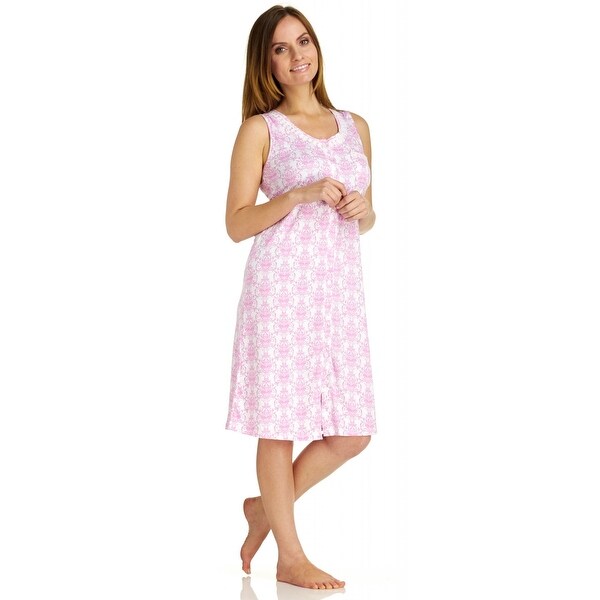 button front night gown