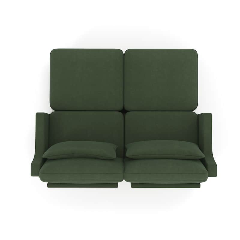GDFStudio- Crespin Chenille Two-Seater Sofa With 2 Ottoman