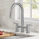 preview thumbnail 77 of 86, KRAUS Oletto Bridge Kitchen Faucet with 2-Function Pull-Down Sprayhead SFS - Spot Free Stainless Steel - KPF-3122 Pulldown faucet 15 7/8" Height