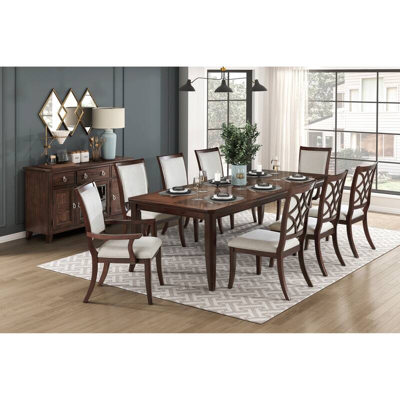 Traditional Dining Armchairs Set Of 2pc, Wooden Upholstered Seat Formal Chairs