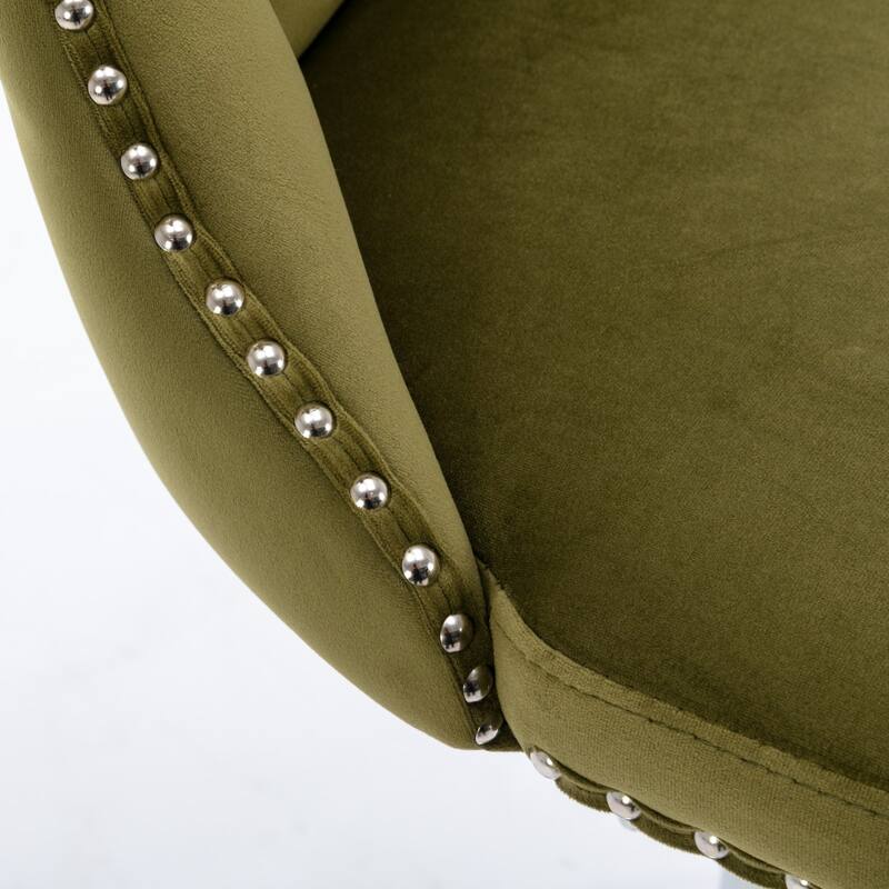 Swivel Velvet Barstools Adjusatble Seat Height from 25-33 Inch, Modern Upholstered Chrome base Bar Stools