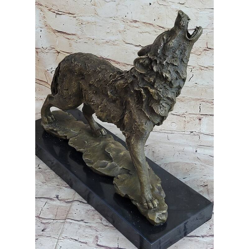 Imitative Wolf DireImitative wolf Bronze Statue Sculpture Figure Antoine Barye Art 13.5 Inches X 15 Inches