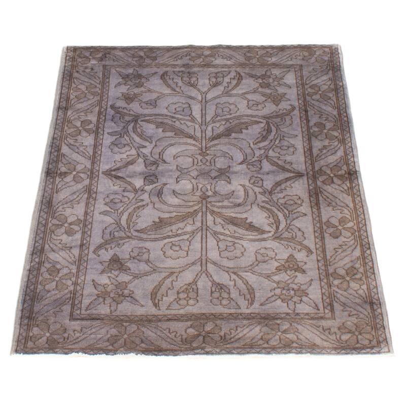 ECARPETGALLERY Hand-knotted Vibrance Grey Wool Rug - 3'6 x 5'0