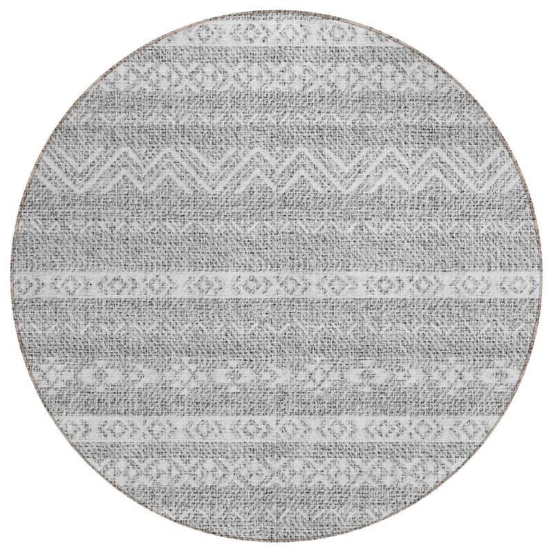 Machine Washable Indoor/ Outdoor Chantille Boho Stripes Rug