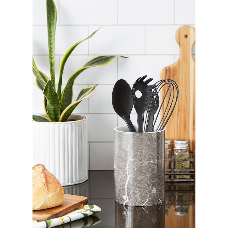 DII Marble Ceramic Utensil Holder