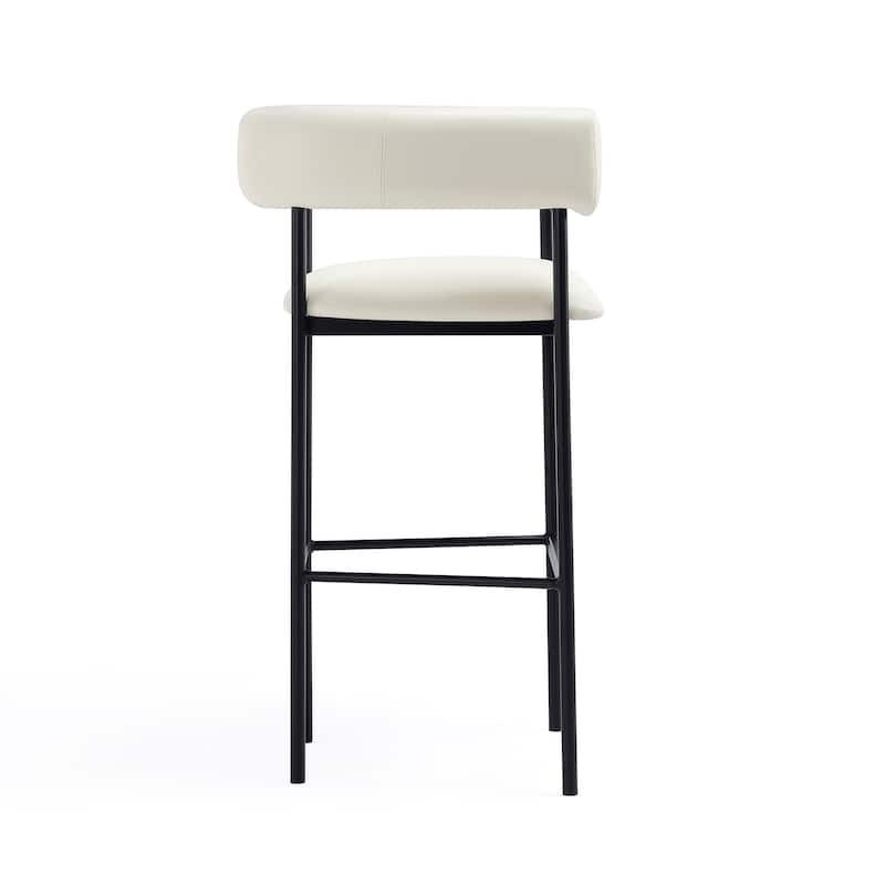 Onda Vegan Leather Metal Upholstered Barstool
