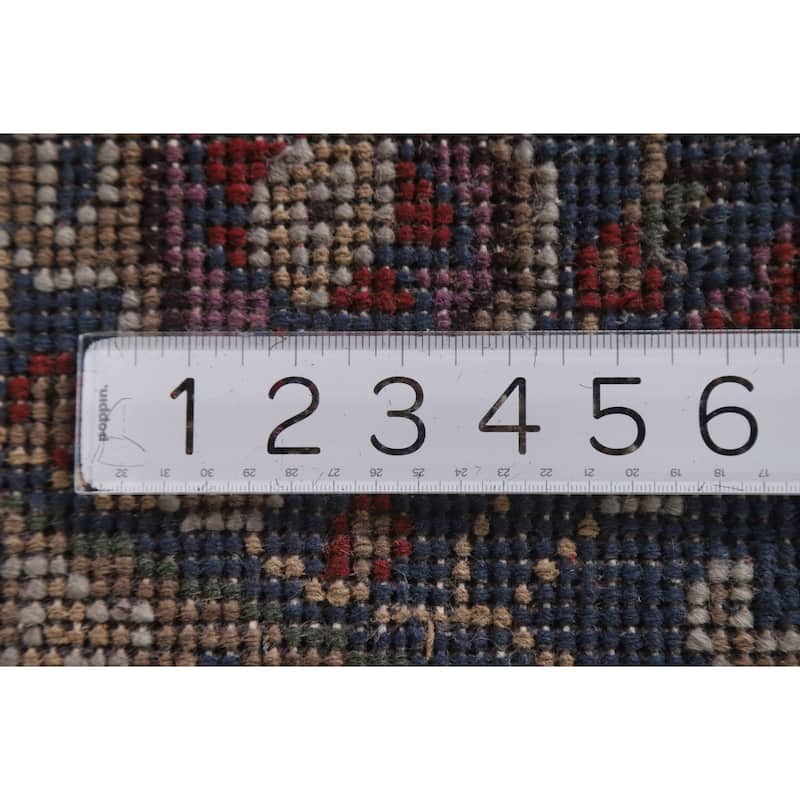 Geometric Heriz Serapi Round Rug Hand-knotted Wool Carpet - 6'0"x 6'0"