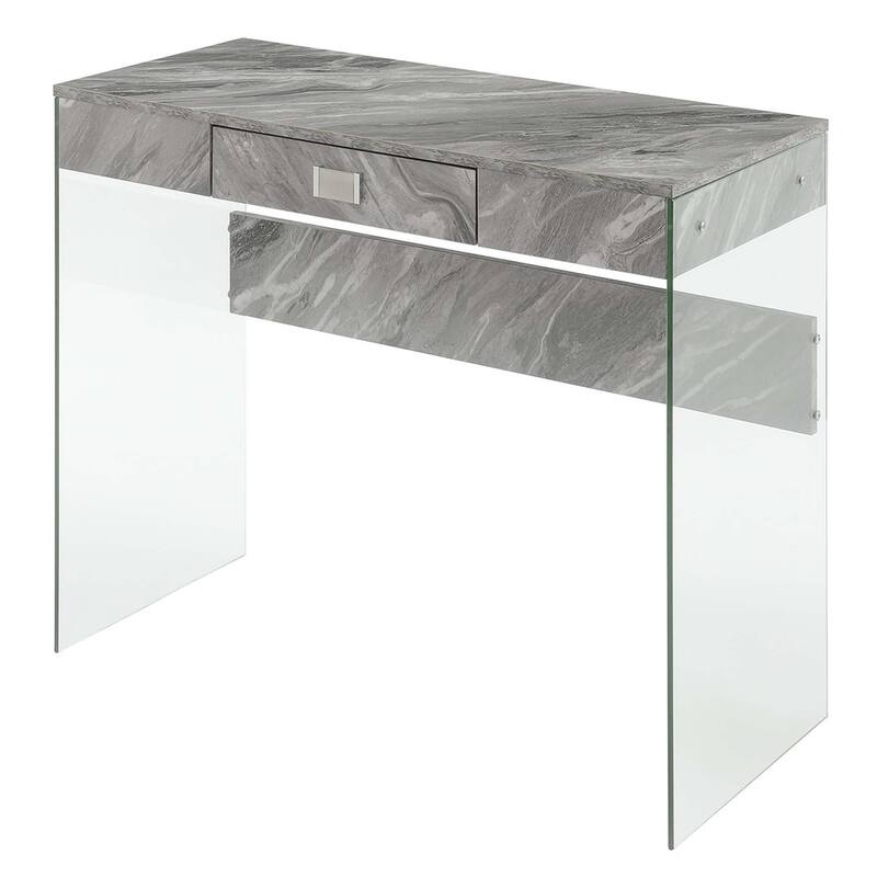 Convenience Concepts SoHo 1 Drawer Glass 36" Desk