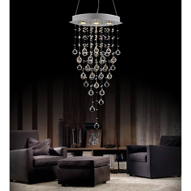 Robin 3 Light Down Chandelier With Chrome Finish - Chrome