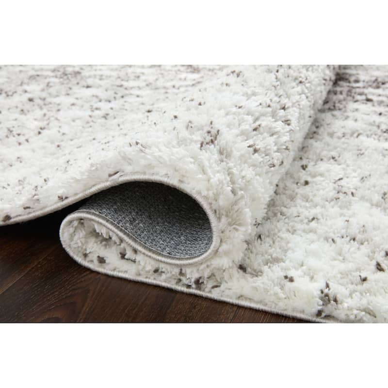 Alexander Home Kazi Abstract Leopard Shag Area Rug